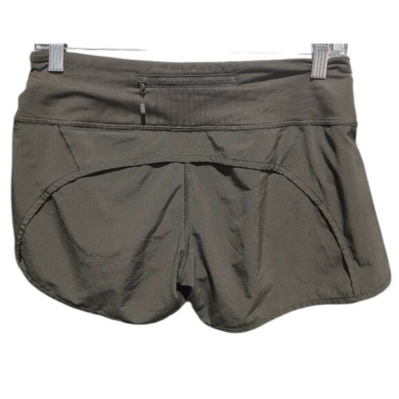 LULULEMON ATHLETICA Run Times Short (4') In Dark Olive Size 4 - Picture 4 of 4